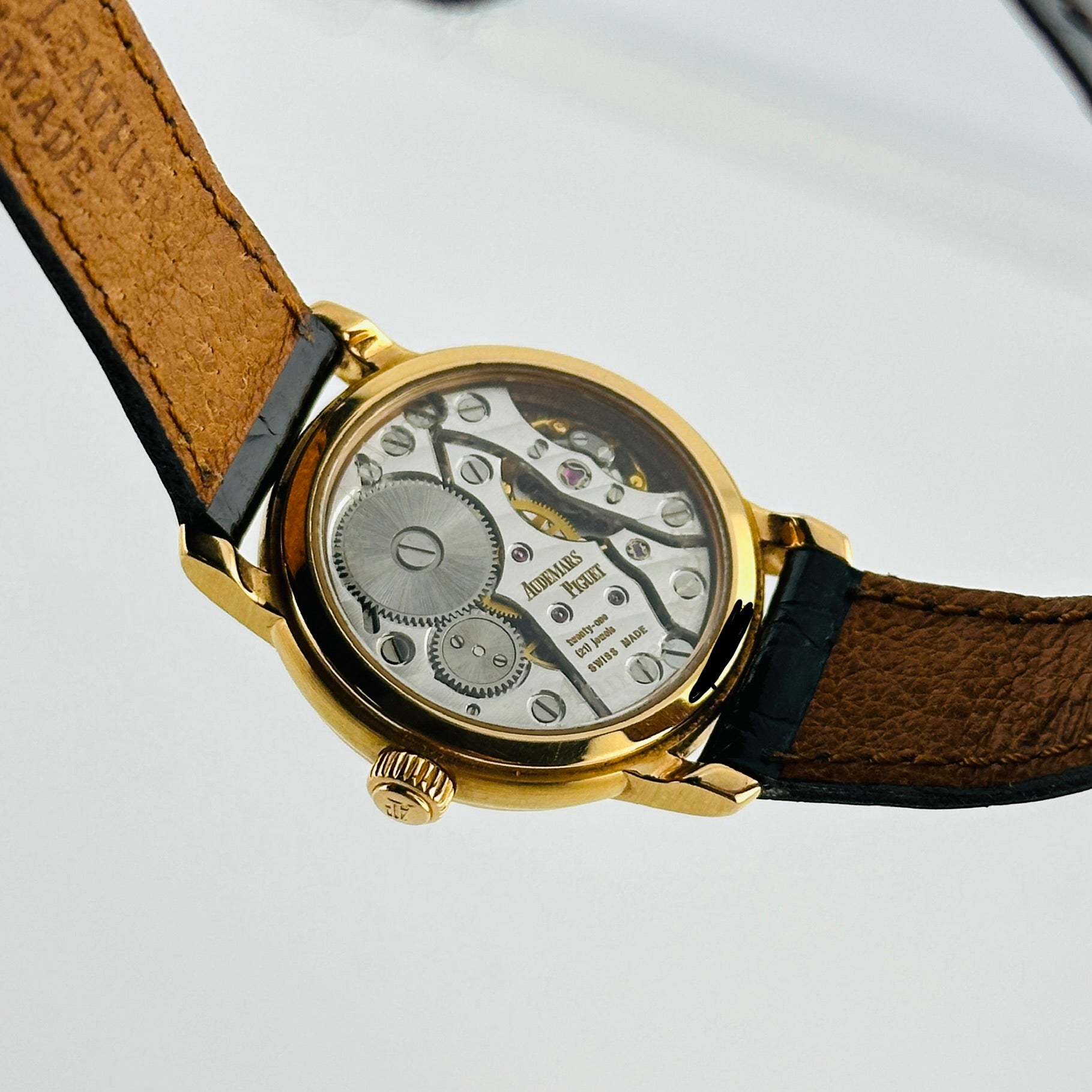 Audemars Piguet Jules Audemars Silver / Rose Gold Roman Numerals Dial on Og Leather Strap Am Buckle Ref. 77208OR — view 4