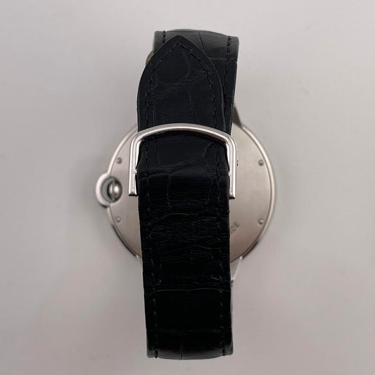 Cartier Ballon Bleu Blue Dial on Leather Ref. 3377 Papers Open Date — view 2