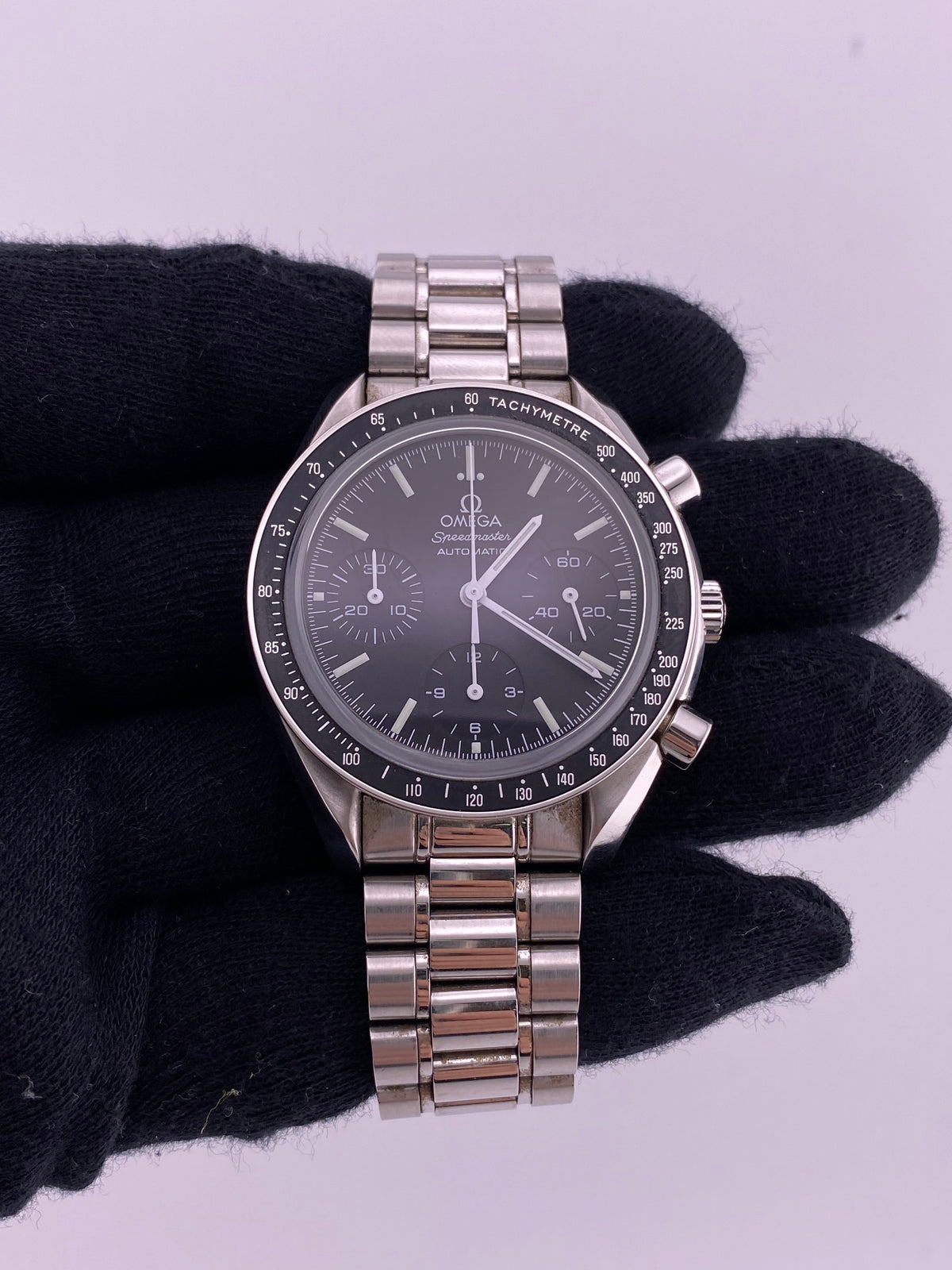 Omega Speedmaster Black Dial on Stainless Steel Ref. 3539.5 Card Open Date — view 2