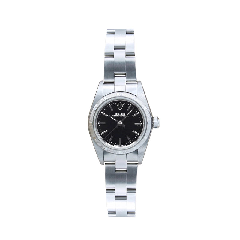 Rolex Oyster Perpetual Black Dial on Oyster Ref 76030 with Papers 2001