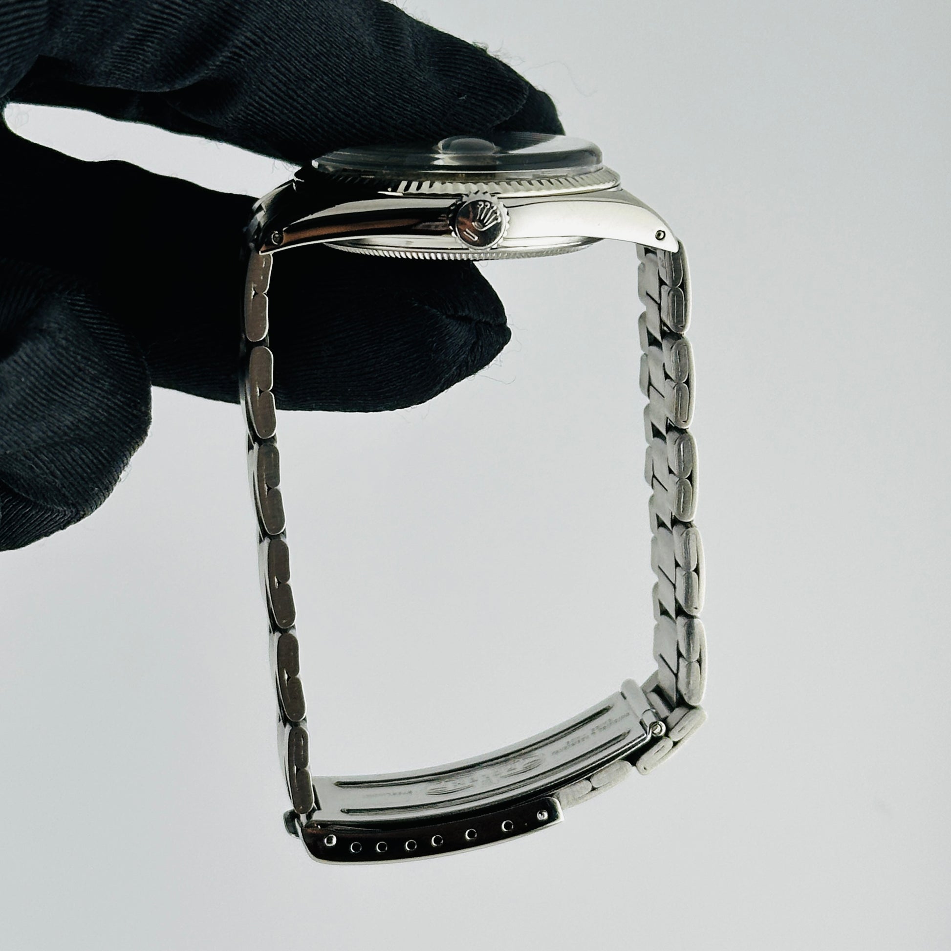 Rolex Datejust Silver Stick / Has Spots Dial on Folded Oyster Ref. 1601 1963 — view 4