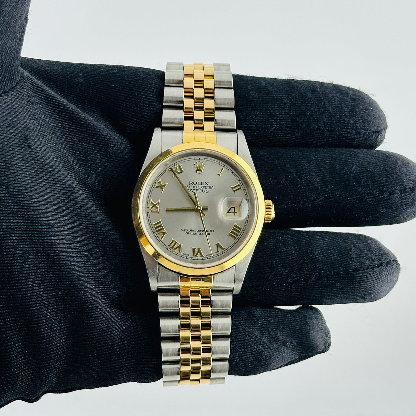 Rolex Datejust Champagne Roman Stick Dial on D Link Jubilee Ref. 16203 2000