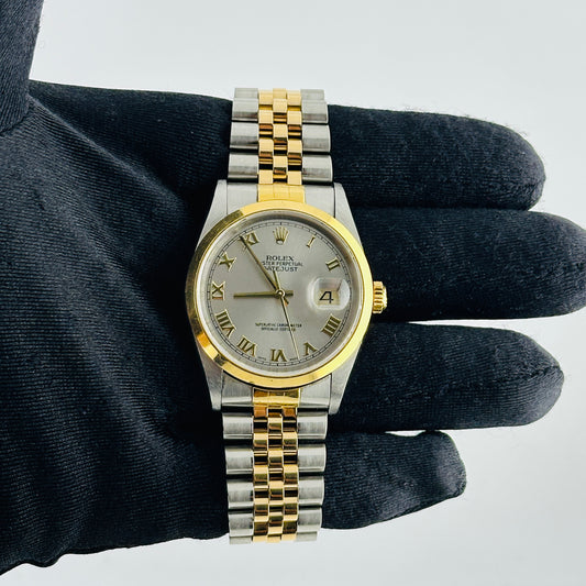 Rolex Datejust Champagne Roman Stick Dial on D Link Jubilee Ref. 16203 2000
