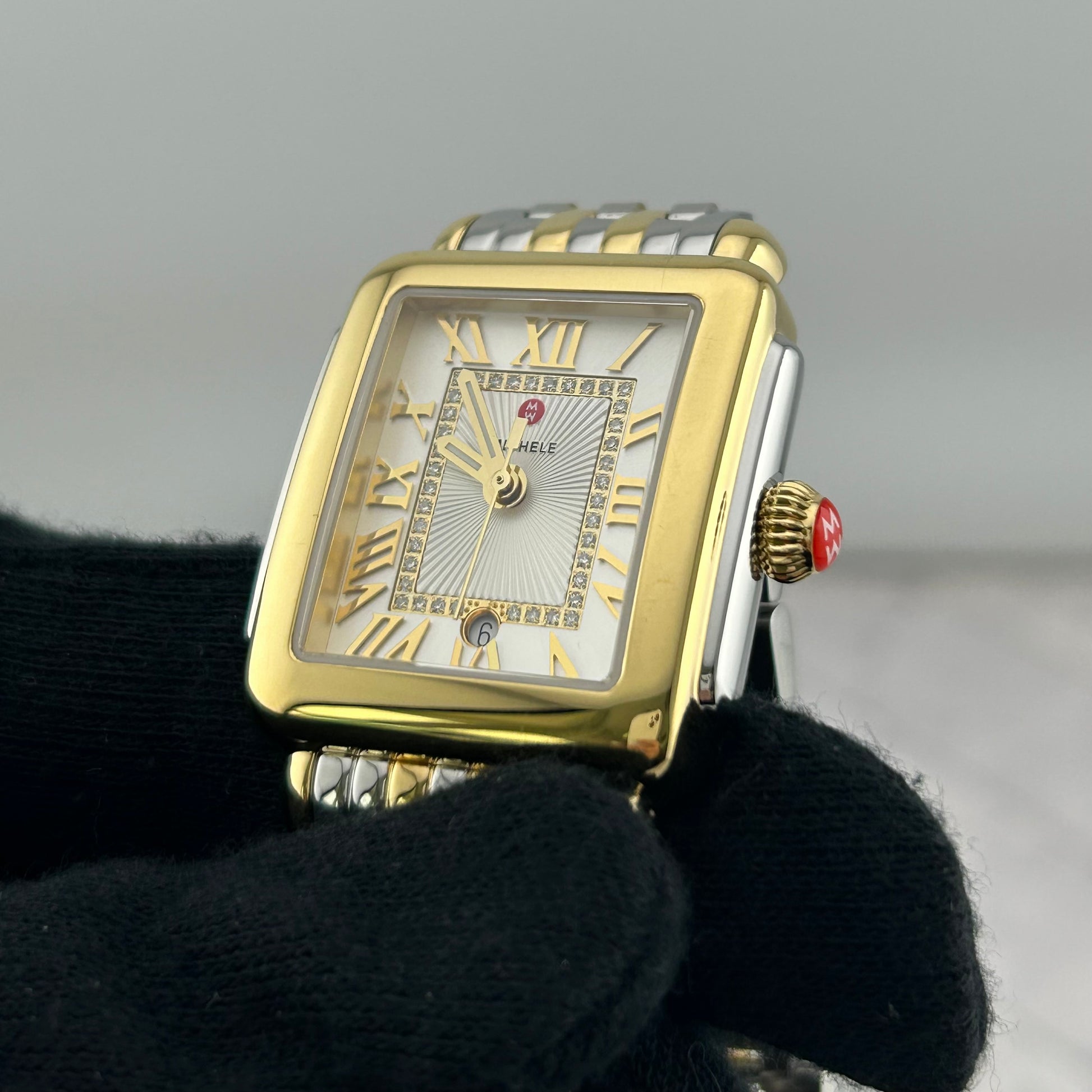 Michele Deco Madison Silver Set With Diamonds Dial Ref. MWW06G000013 Card Open Date — view 3