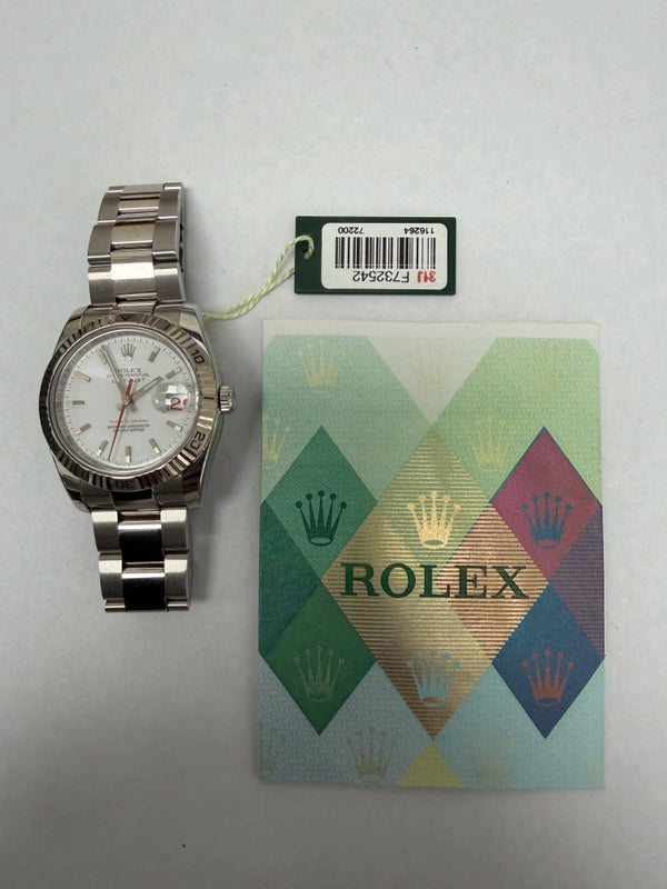 Rolex Datejust White Dial on Oyster Ref 116264 with Papers 2005