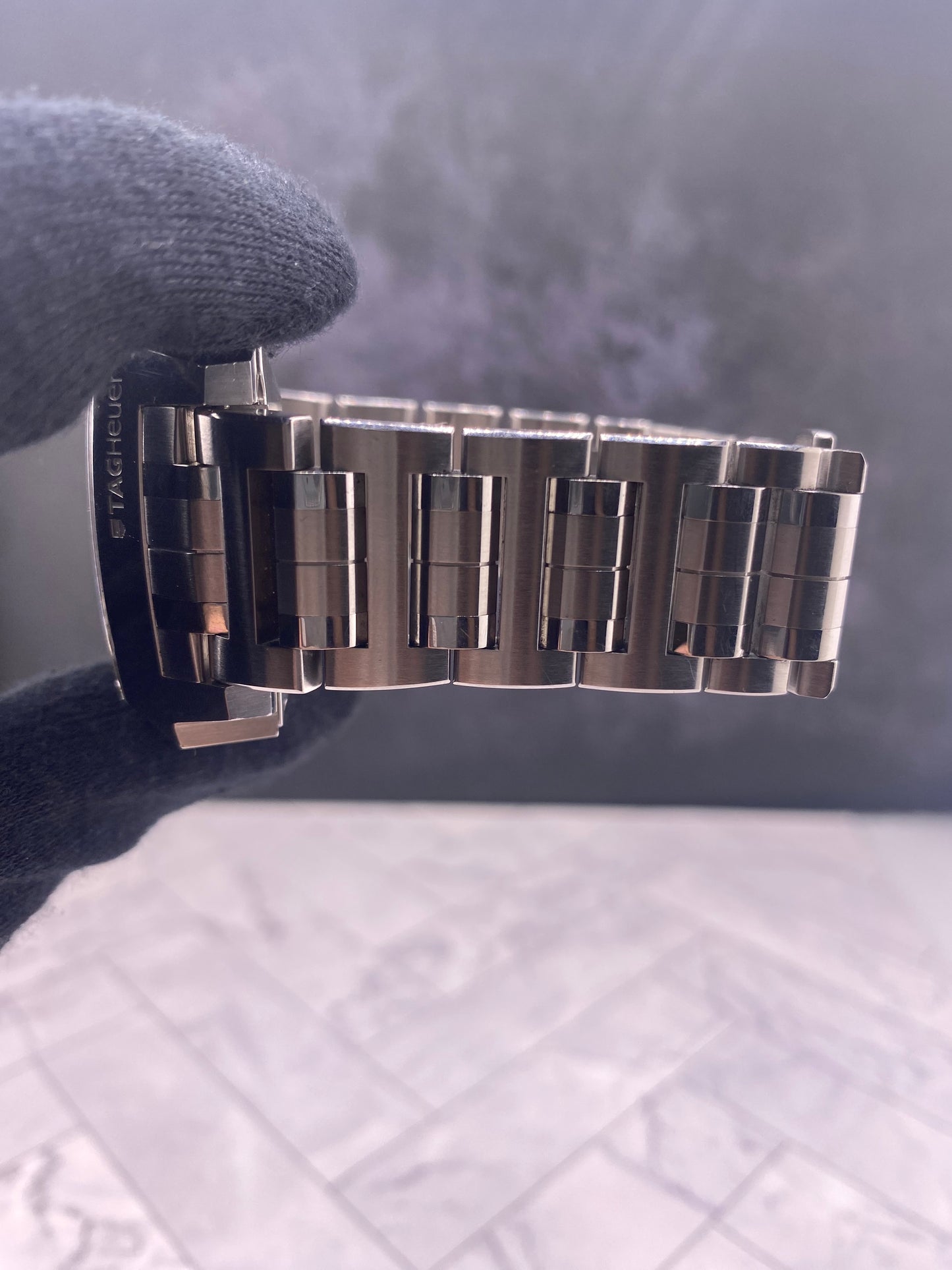 Tag Heuer Monaco LS Black Dial on Stainless Steel Bracelet Ref. CAL2110.BA0781 — view 4