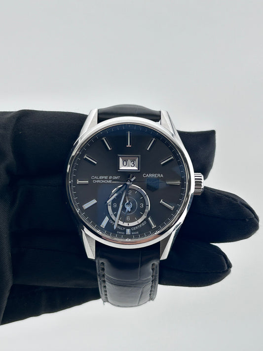 Tag Heuer Carrera Calibre Grey Dial on Stainless Steel Ref. WAR5012.FC6326 Complete 2013