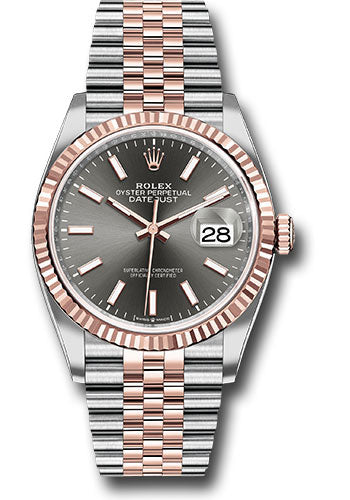 Rolex Datejust Dark Rhodium Index Dial on Jubilee Ref. 126231 Card 2020