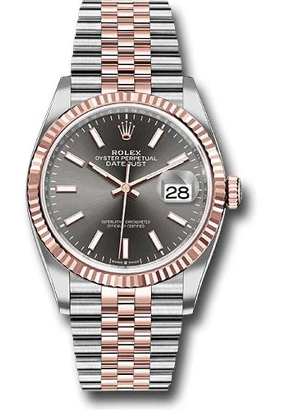 Rolex Datejust Dark Rhodium Index Dial on Jubilee Ref 126231 with New Style Card Green 2020