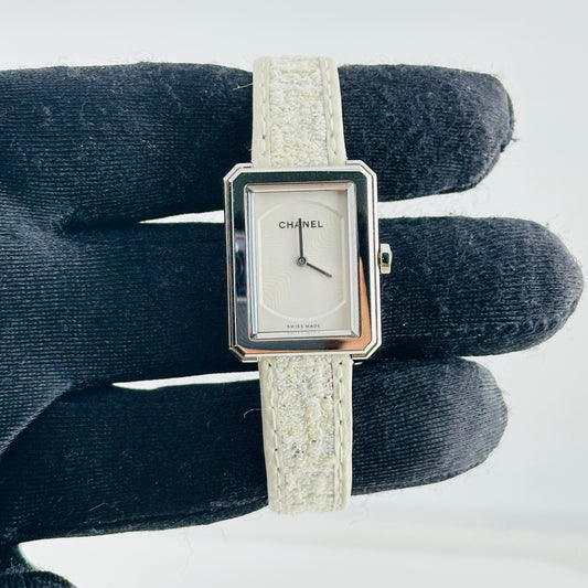 Chanel Boyfriend White Dial on Leather Ref. H0001