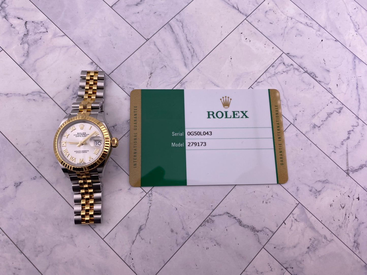Rolex Datejust Lady White Roman Dial on Jubilee Ref. 279173 Card 2018 — view 7