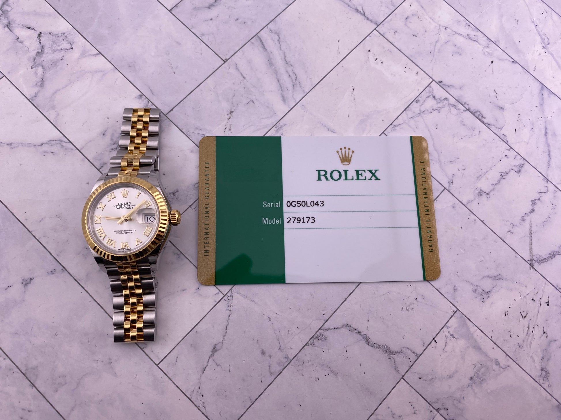 Rolex Datejust Lady White Roman Dial on Jubilee Ref. 279173 Card 2018 — view 7