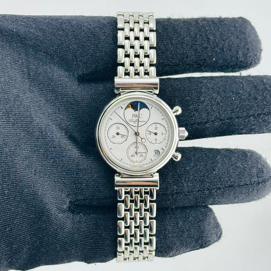 Iwc Da Vinci Chronograph White Dial on Stainless Steel Bracelet Ref. IW373606 Papers 2002 — view 2