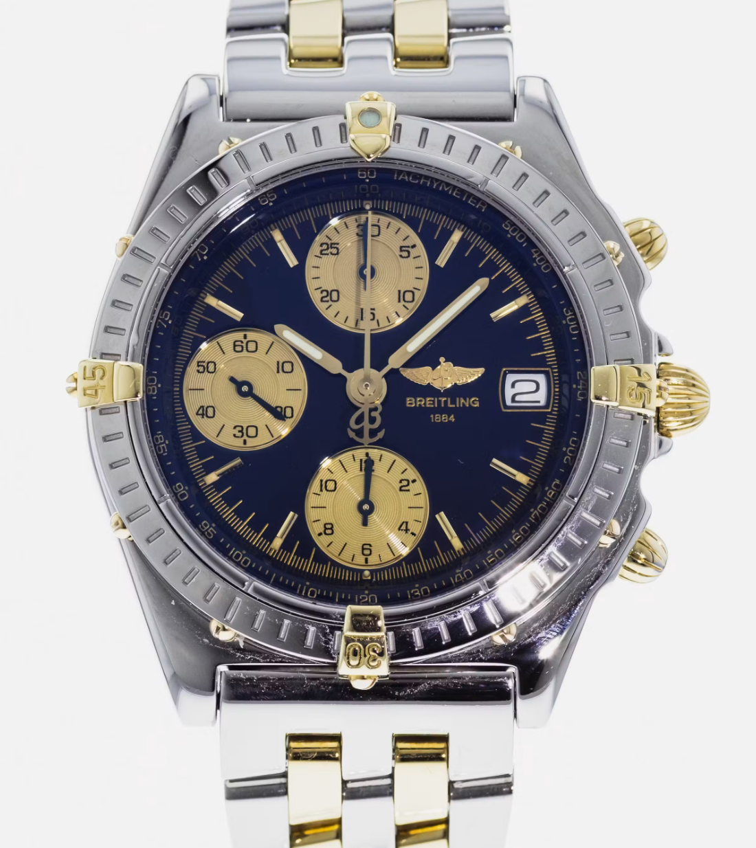 Breitling Chronomat Black Dial on Stainless Steel Bracelet Ref. B13050.1