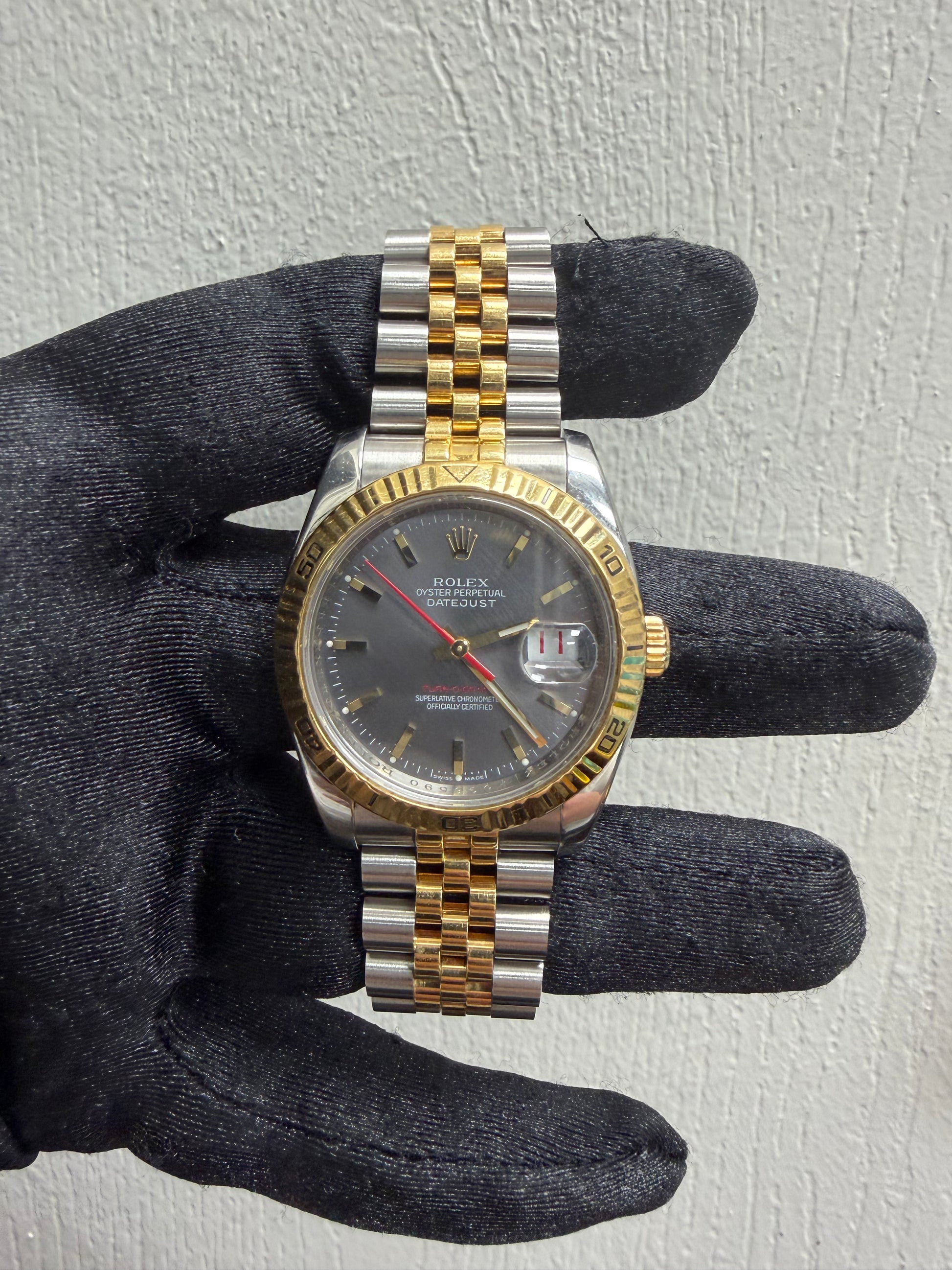Rolex Datejust Grey Stick Dial on Jubilee Ref. 116263 2005