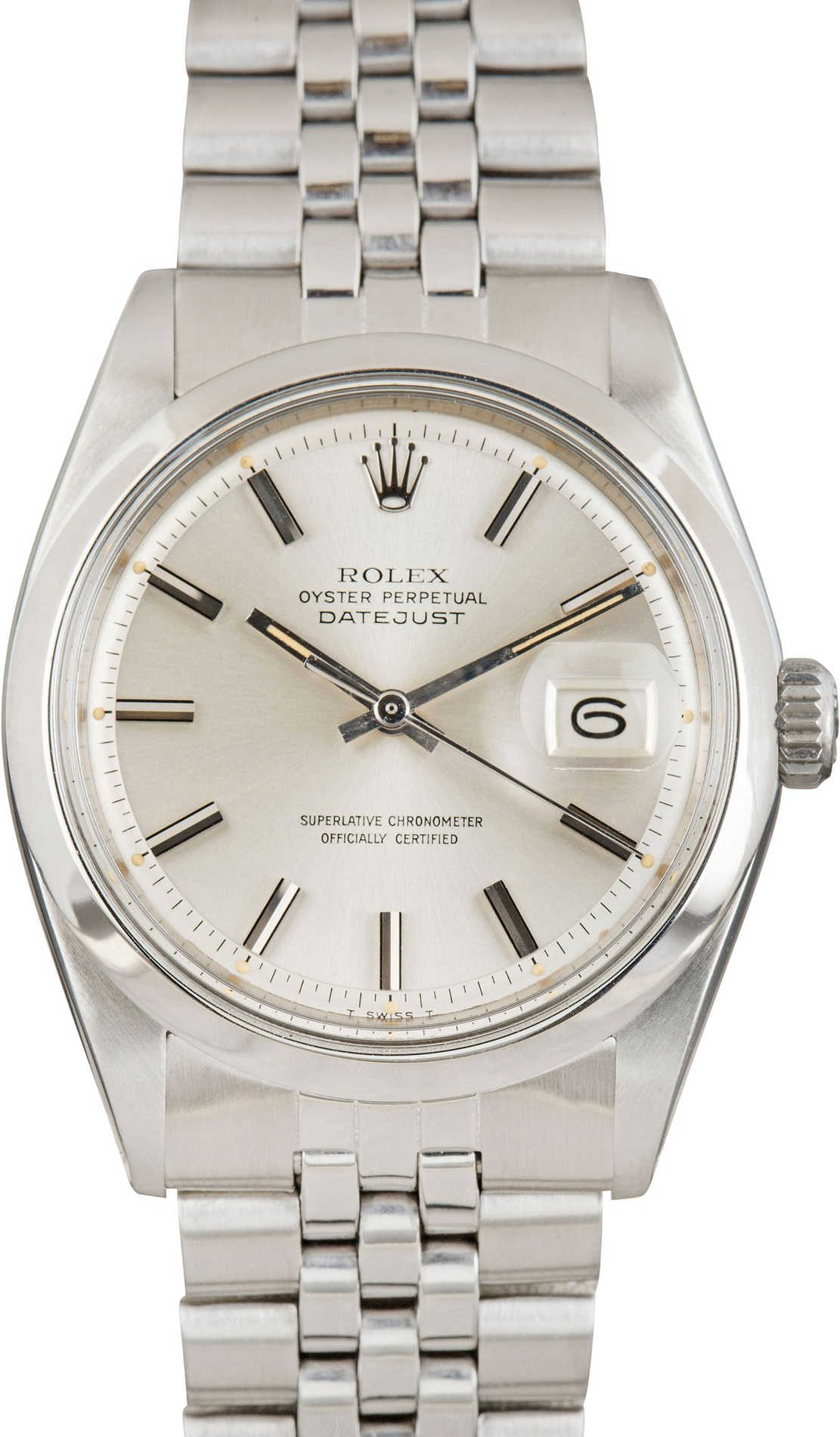 Rolex Datejust Silver Dial on Jubilee Folded Ref. 1600 1969