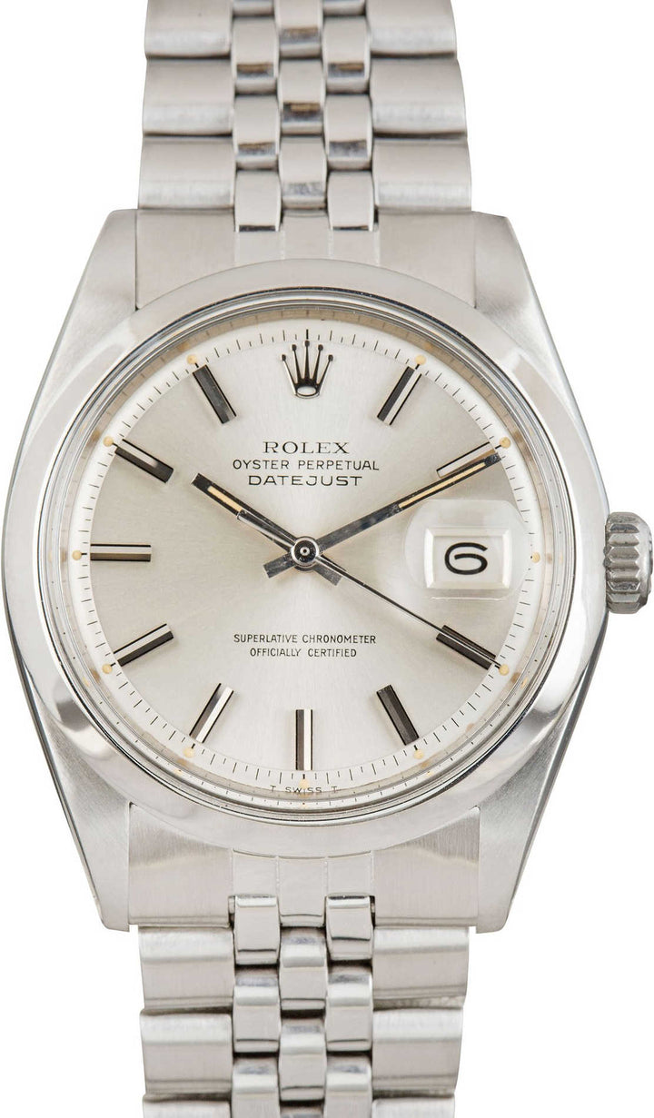 Rolex Datejust Silver Dial on Jubilee Folded Ref. 1600 1969