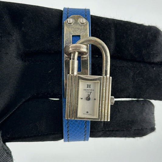 Hermes Kelly Silver Dial on Leather Ref KE1.201.170