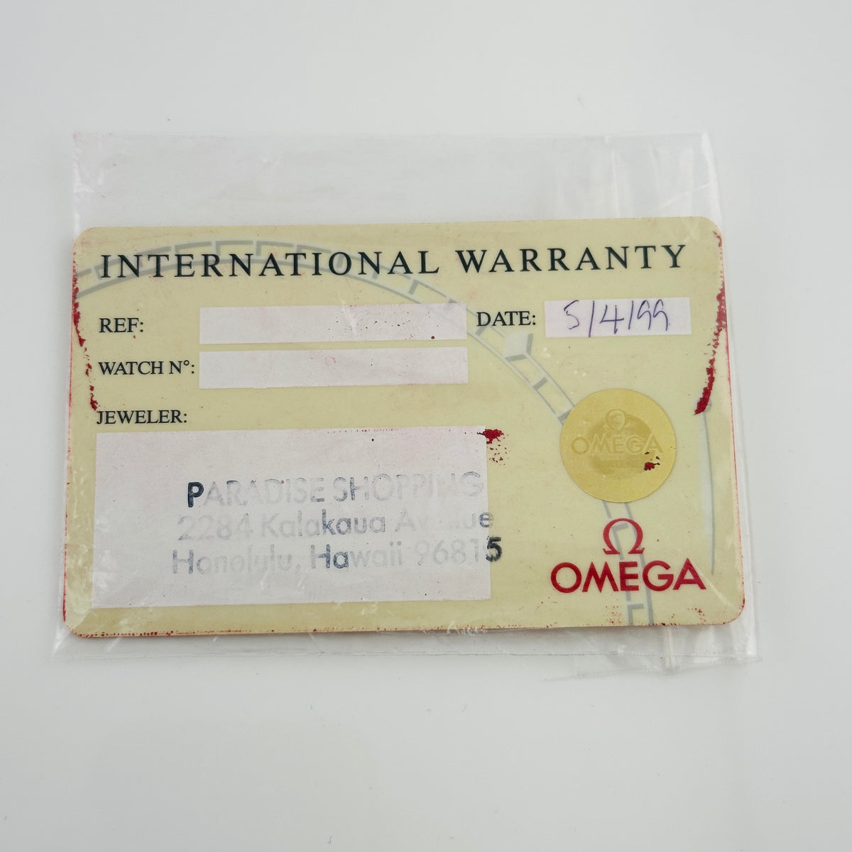 Omega Speedmaster Black Dial on Stainless Steel Bracelet Ref. 3510.50.00 Card 1999 — view 2