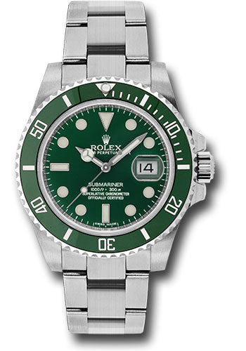 Rolex Submariner Green Dial on Oyster Ref. 116610LV Card 2016