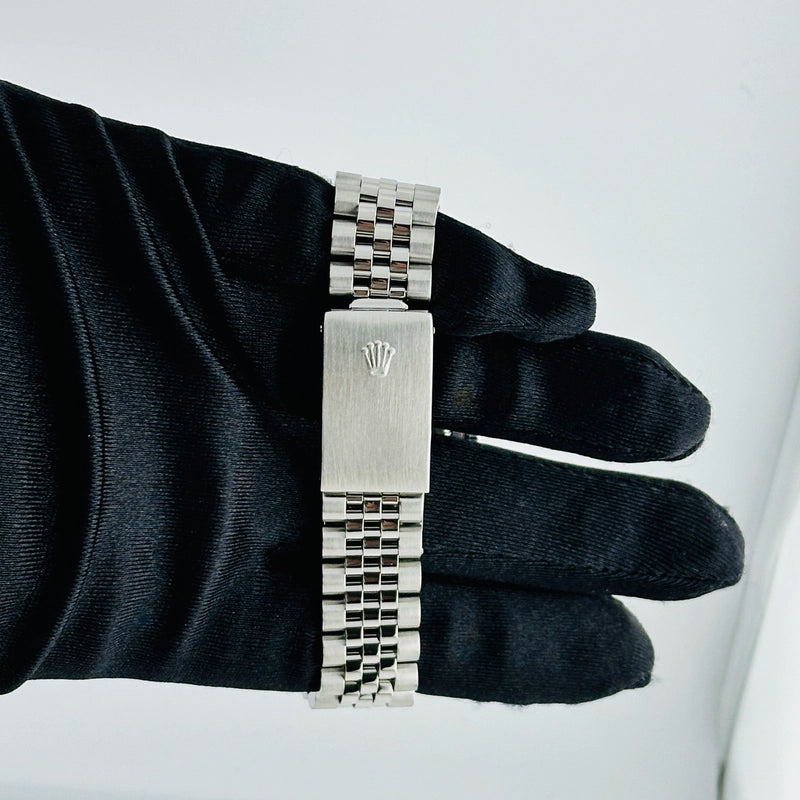 Rolex Datejust White Roman Dial on D Link Jubilee Ref 16220