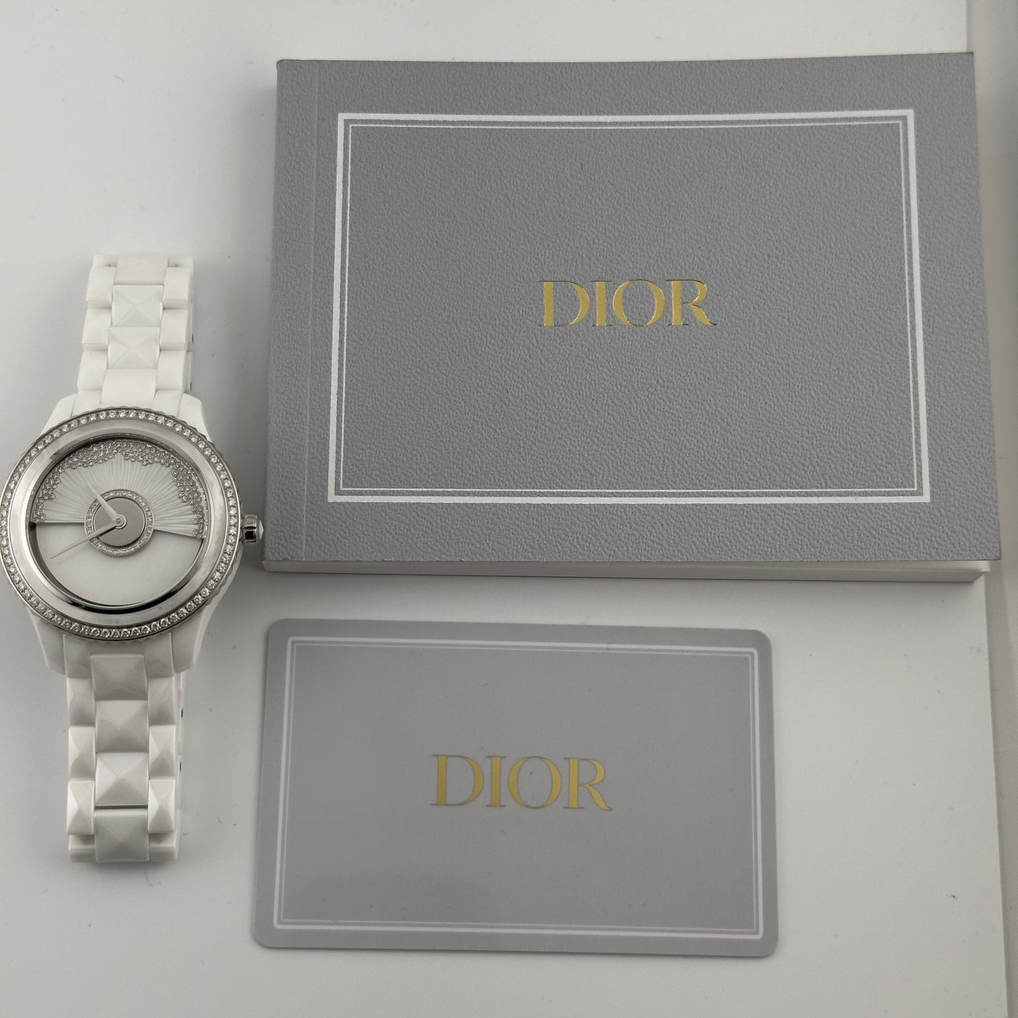 Christian Dior VIII Grand Bal Og White Ceramic Diamond Dial on Ceramic Ref. CD124BE4 Papers — view 5