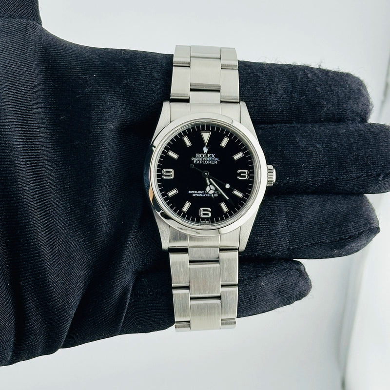 Rolex Explorer I Black Dial on Oyster Ref 14270