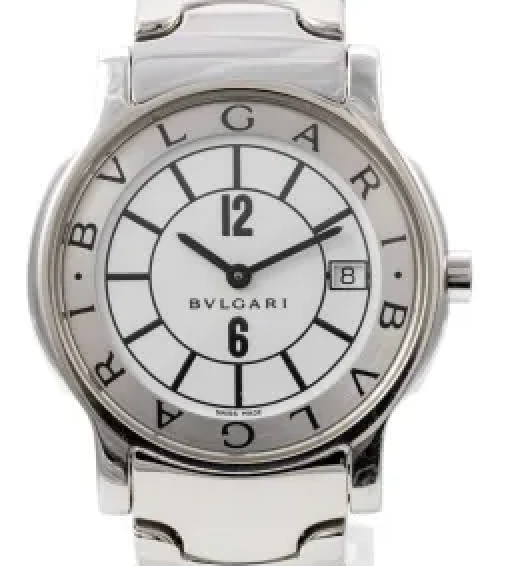 Bvlgari Solo Tempo White Dial on Stainless Steel Bracelet Ref. ST35S