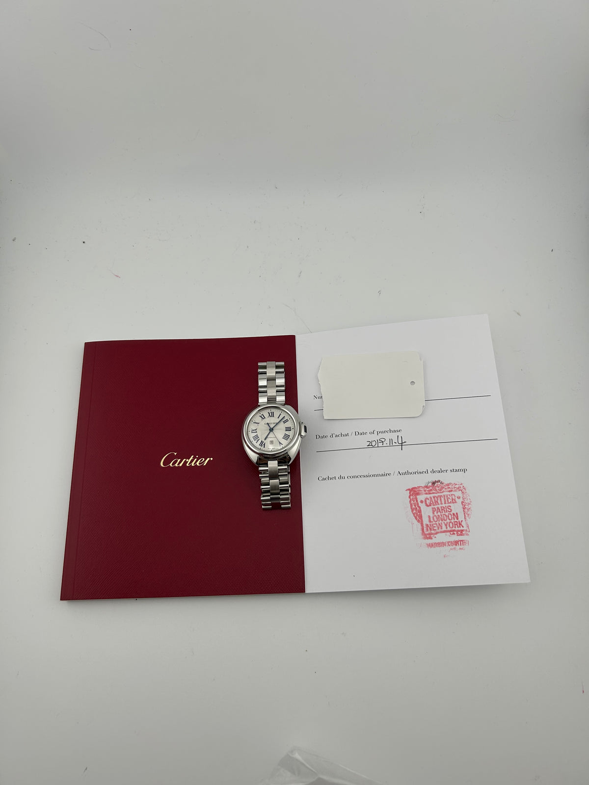 Cartier Cle de Cartier Silver Roman Numerals Dial on Stainless Steel Bracelet Ref. WSCL0005 Papers 2019 — view 7