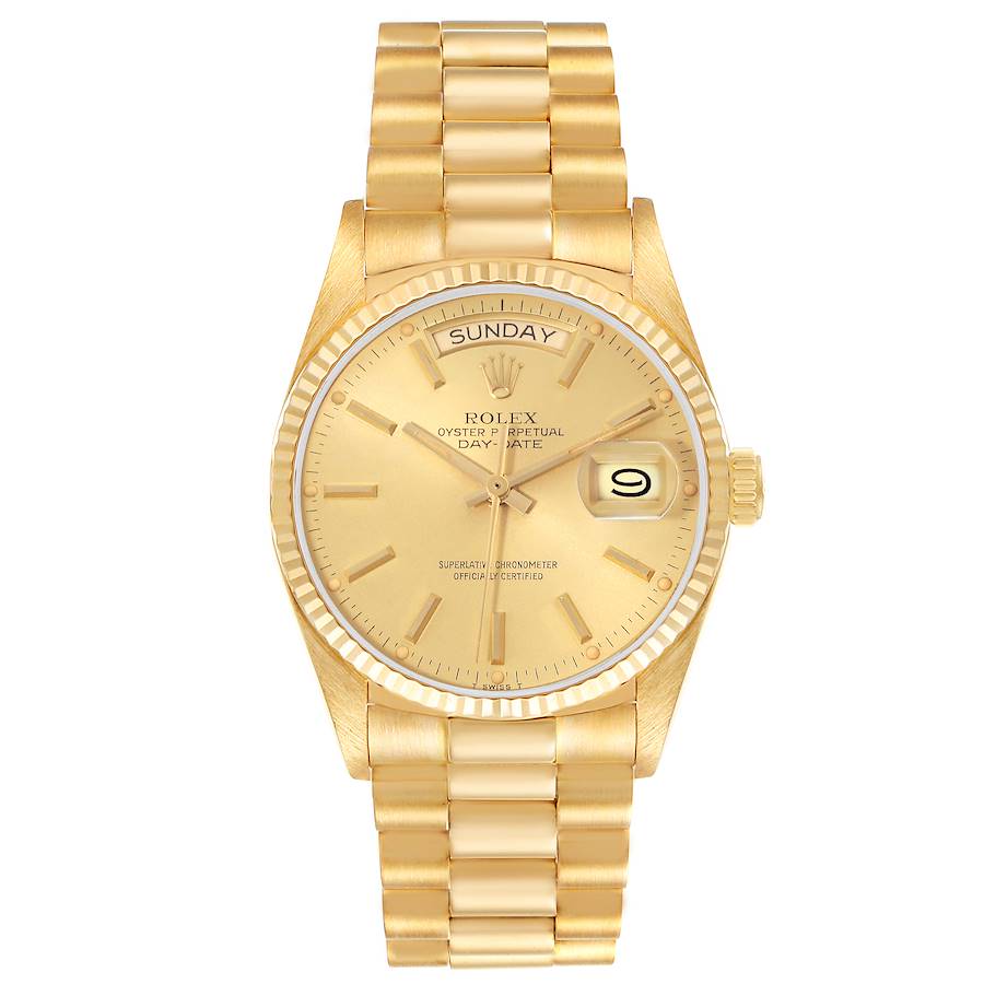 Rolex Day Date 36 Champagne Dial on President Ref. 18038 Papers 1981