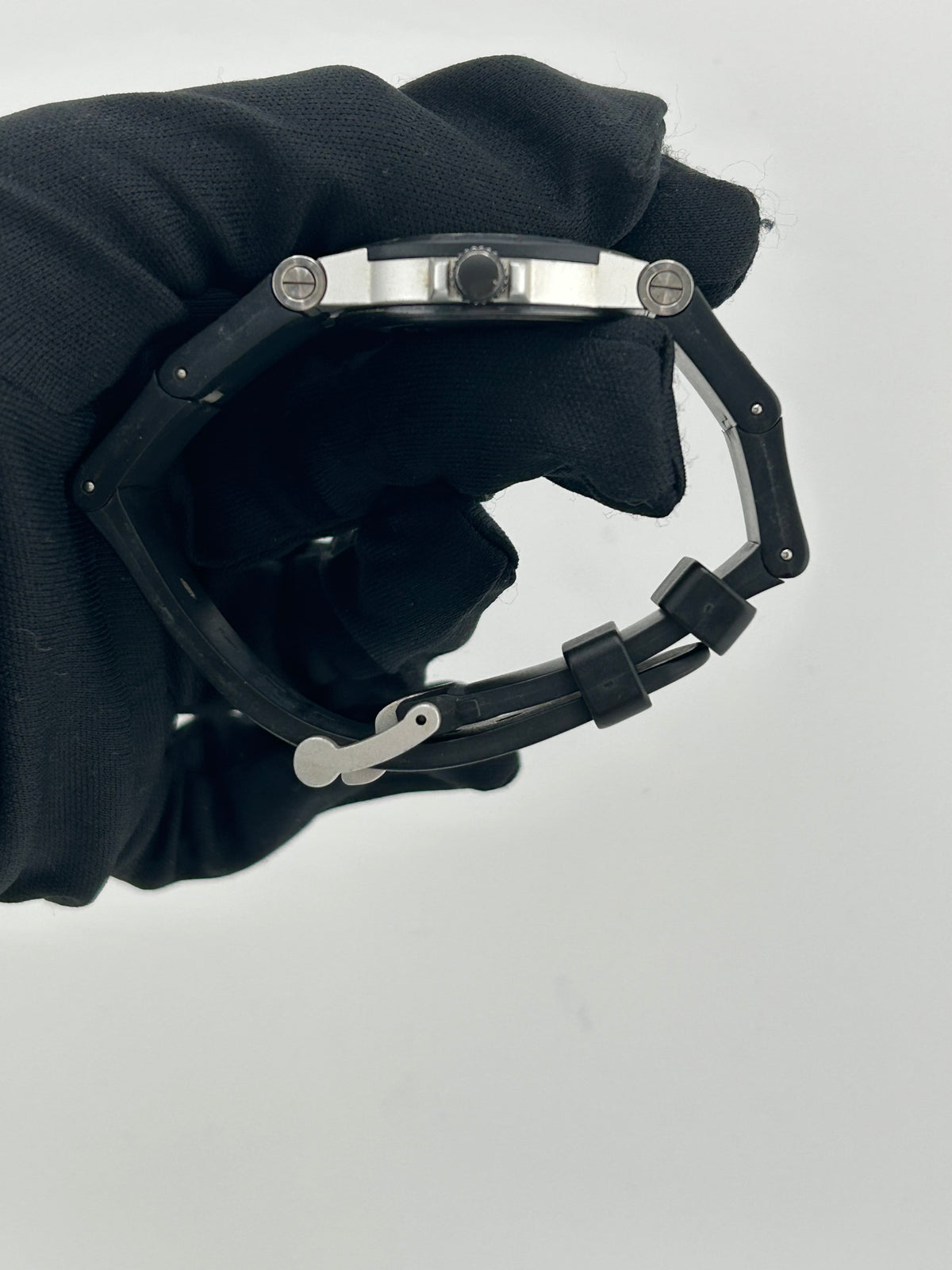 Bvlgari Aluminum Diagono Silver Dial on Black Rubber Strap Ref. AL32TA Papers 2003 — view 6