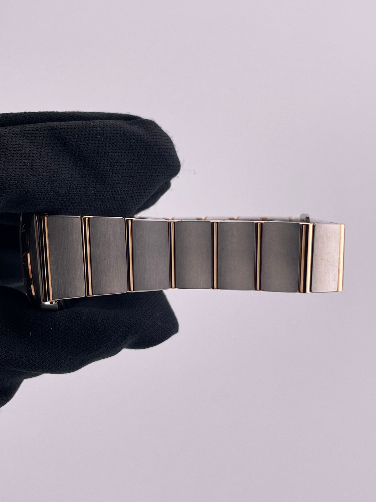 Omega Constellation M.O.P Diamond Dial on Pink Gold & Stainless Steel Bracelet Ref. 123.20.24.60.55.001 — view 6