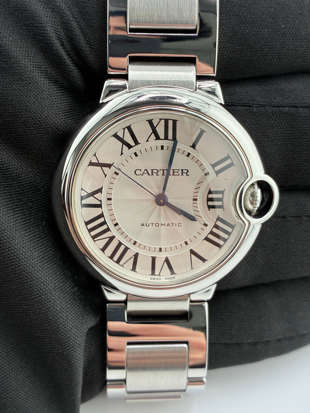 Cartier Ballon Bleu Silver Roman Numerals Dial on Stainless Steel Bracelet Ref. W6920046 Papers 2015 — view 2