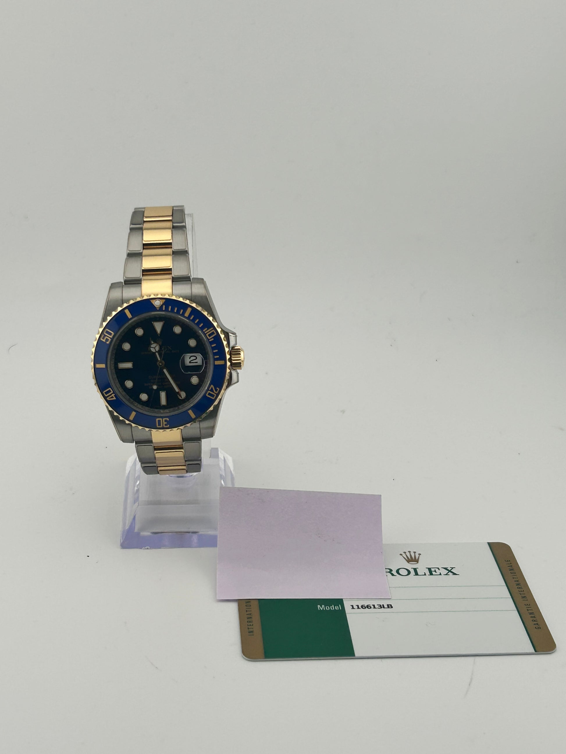 Rolex Submariner Blusey Blue Dial on Oyster Ref. 116613LB Card 2016 — view 7