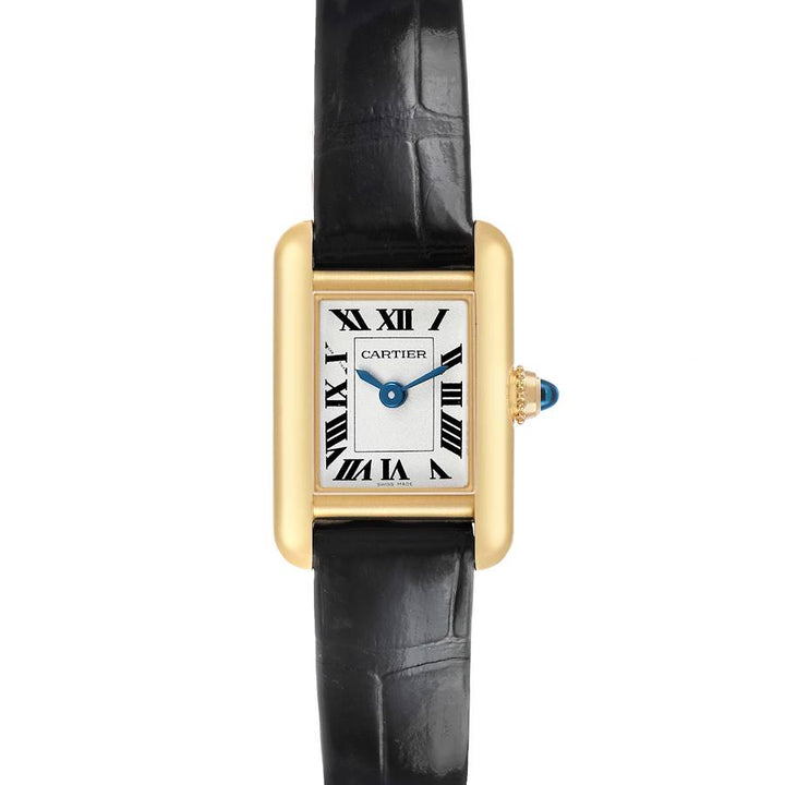 Cartier Tank Louis Mini Silver Roman Numerals Dial on Leather Band Ref. 4567 / WGTA0352 Complete 2025