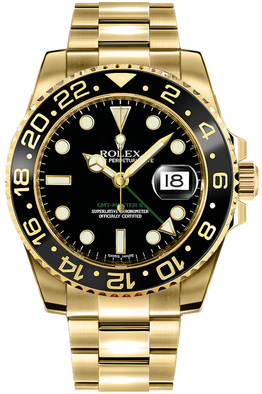 Rolex GMT-Master II Black Dial on Oyster Ref. 116718LN Card 2016