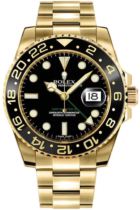 Rolex GMT-Master II Black Dial on Oyster Ref 116718LN with New Style Card White 2016
