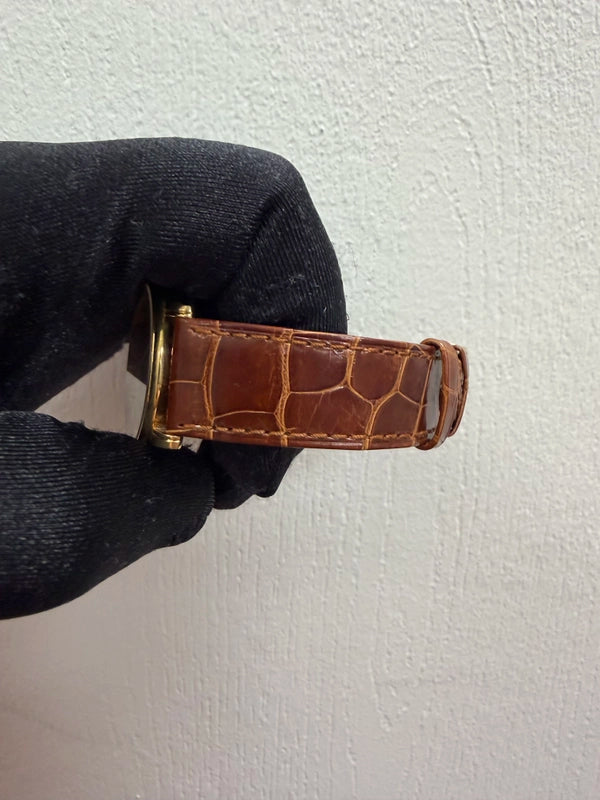 Rolex Cellini Gold Dial on Leather Ref 5116/8 with Papers 2004