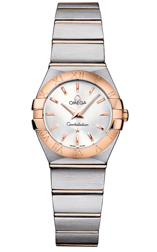 Omega Constellation Silver Dial on Stainless Steel & Red Gold Plated Bracelet Ref. 123.20.24.60.02.001