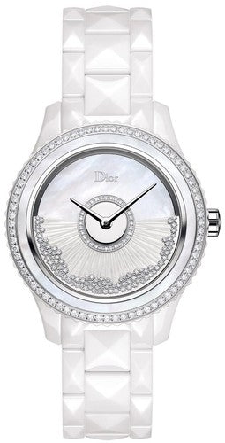 Christian Dior VIII Grand Bal Og White Ceramic Diamond Dial on Ceramic Ref. CD124BE4 Papers