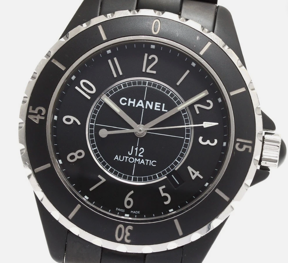 Chanel J12 Matte Black Dial on Ceramic And Steel Ref. H3131 Card 2013