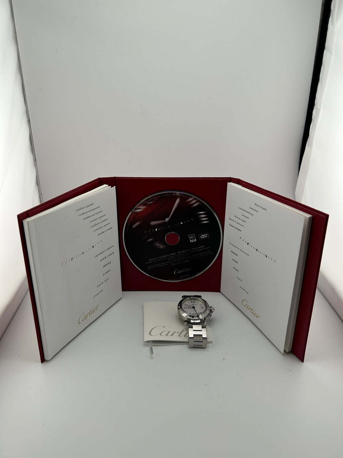 Cartier Pasha Silver Dial on Stainless Steel Bracelet Ref. 2377 Complete 2008 — view 7