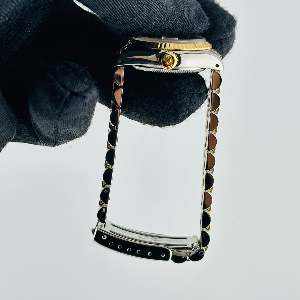 Rolex Datejust Lady Champagne Stick Dial on D Link Jubilee Bracelet Ref. 69173 Papers 1986 — view 6