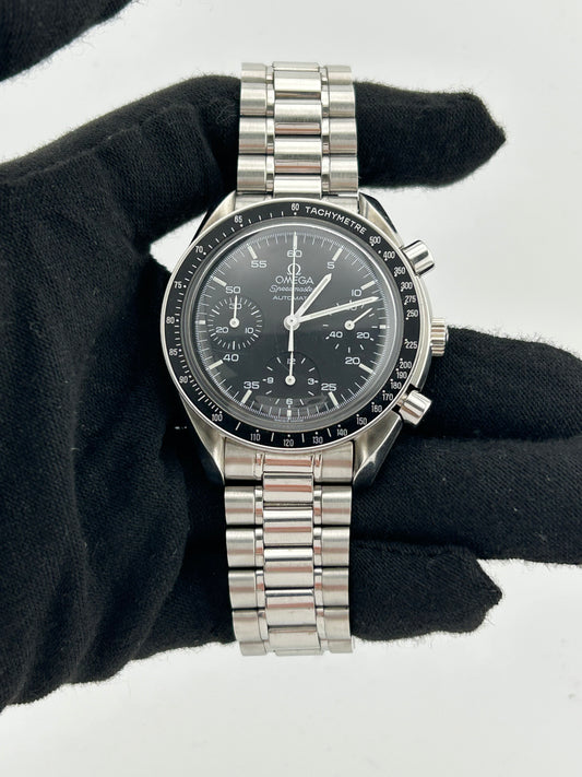 Omega Speedmaster Reduced Black Dial on Stainless Steel Bracelet Ref. 3510.5 — view 2