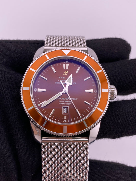 Breitling Superocean Automatic Orange Dial on Stainless Steel Bracelet Ref. A17320/A172Q420CA Complete 2013 — view 2