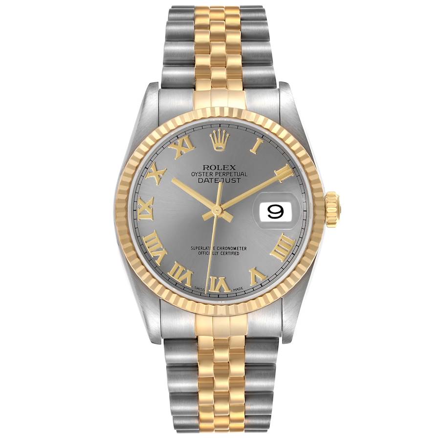 Rolex Datejust Silver Roman Dial on D Link Jubilee Bracelet Ref. 16233 1996