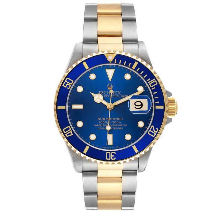 Rolex Submariner Blue Dial on Oyster Bracelet Ref. 16613 Papers Open Date