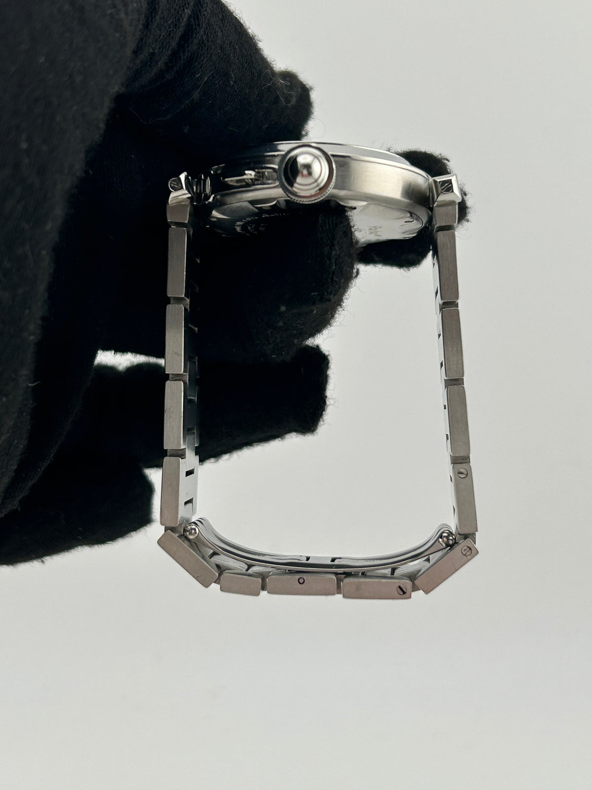 Cartier Pasha C Black Dial on Stainless Steel Bracelet Ref. W31043M7 — view 6
