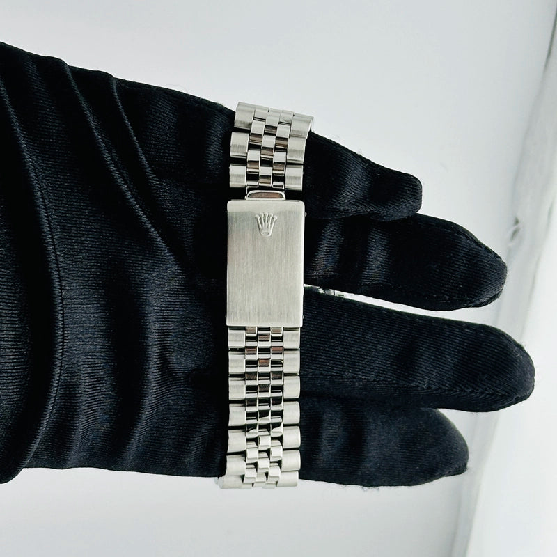 Rolex Datejust Silver Stick Dial on D Link Jubilee Ref 16220
