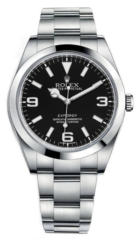 Rolex Explorer I Black Dial on Oyster Ref 214270 with New Style Card White 2017